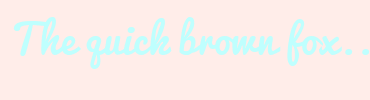 Image with Font Color BFFFFE and Background Color FFEDE9